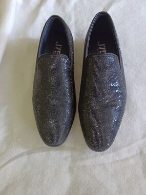 Jump Men's Black Sparkle Slip-On Loafers